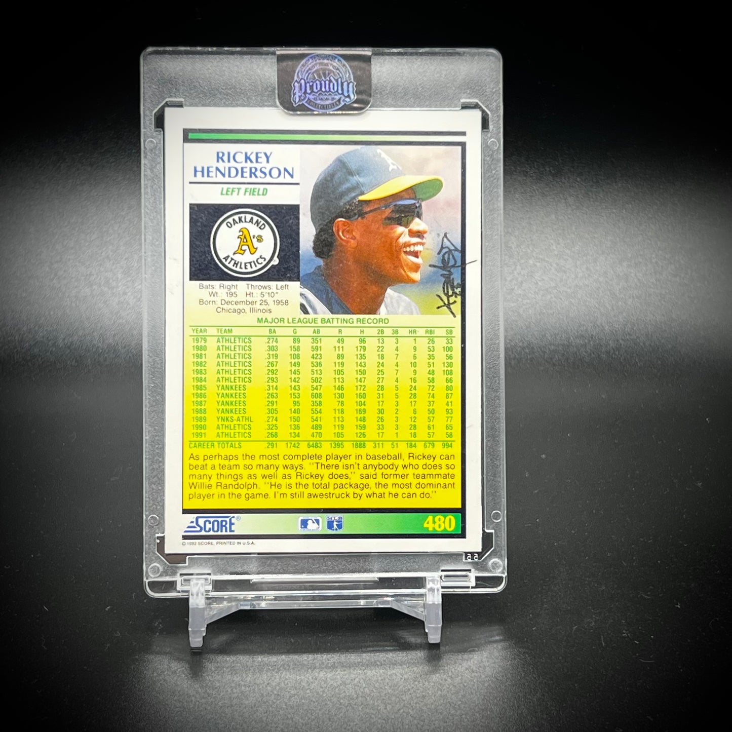 Rickey Henderson “Man Of Steal” Art Card By KEMO